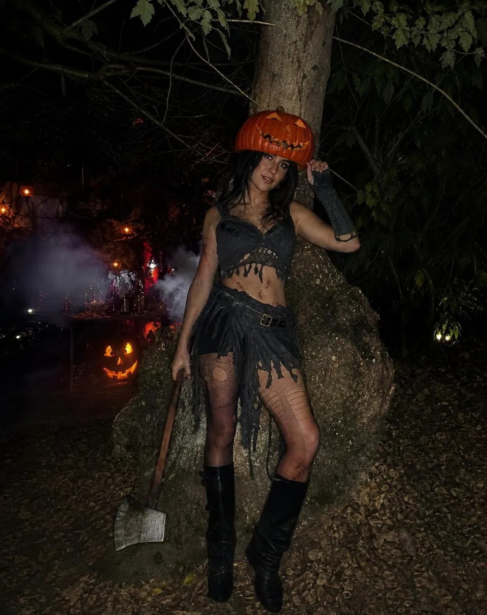 Halloween photo inspiration: Pumpkin-head forest
