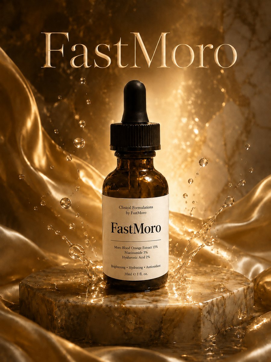 FastMoro luxury advertising poster generated from the plain product photo with image to image AI