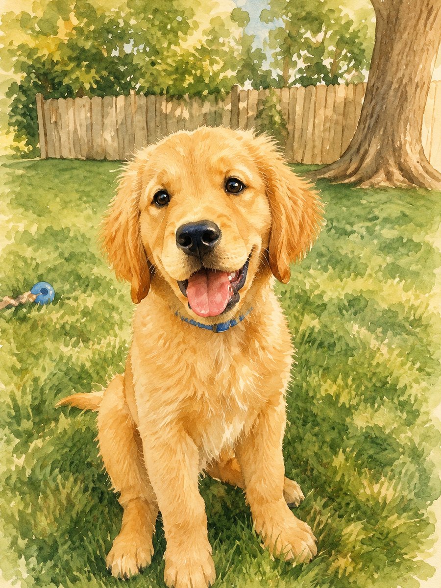 Watercolor storybook illustration transformed from the photo with image to image AI