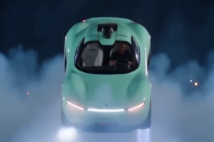 Mint-green concept car